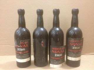 Quinta do Noval Vintage Port 1966, ten bottles (stained / damaged labels) <br>