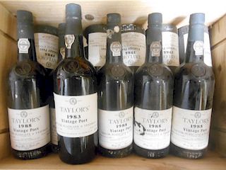 Taylor's Vintage Port 1985, ten bottles; and one further bottle of the 1983 vintage (11) <br>