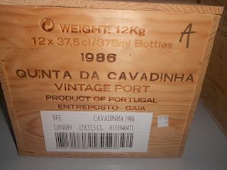 Warre's Quinta da Cavadinha Port 1986, twelve half bottles in owc <br>