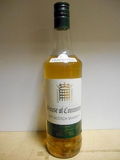House of Commons No.1 Scotch Whisky, 12 yr old, signed by Margaret Thatcher, 75cl bottle <br>