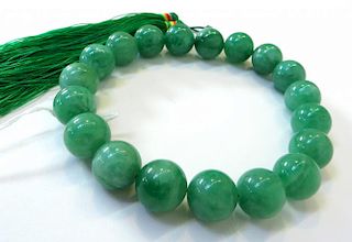 Green Jade Mala With Tassel