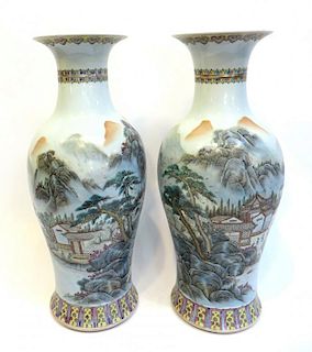 Pair Of Porcelain Vases