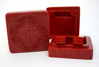 Bloodstone Seal & Inkstone Set