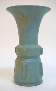 Celadon Glazed Gu Vase
