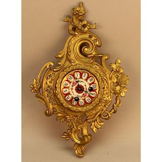 19th C. French Bronze Cartel Clock