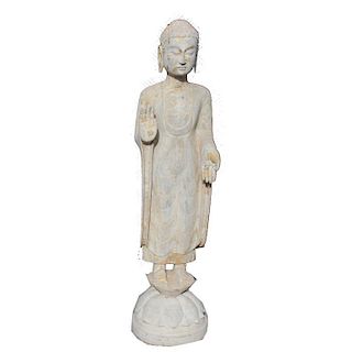 Large Ming Dynasty Chinese Carved Stone Guanyin