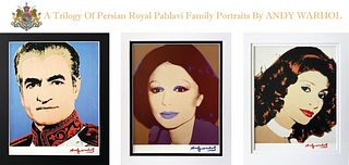 A Trilogy of Persian Royal Family Portraits Lithography