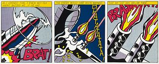 As I Opened Fire, Roy Lichtenstein Triptych Lithographs