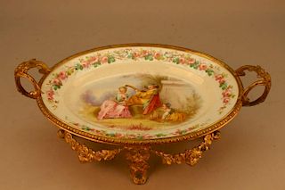 19th C. Bonze mounted Porcelain Centerpiece