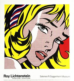Girl With Hair Ribbon, A Roy Lichtenstein Lithography