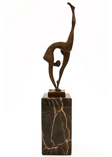 Female Acrobat, A MILO Modern Abstract Bronze statue
