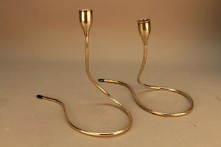 (2) Modern Towle Sterling Silver Candle Sticks