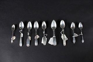 American 18/19th C. Coin Silver Spoons