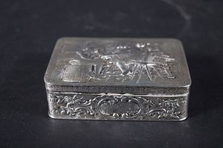Repousse Decorated Continental Silver Box