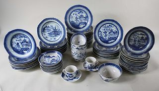 Large Group of Canton Chinese Export Porcelain