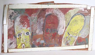 Purvis Young, Untitled, Three Heads