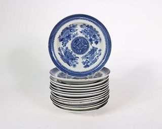 Thirteen Chinese Blue Fitzhugh Soup Bowls