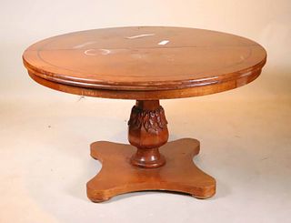 Regency Style Cherrywood Circular Dining Table