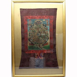 Framed Late 18th C. Traveler's Thangka