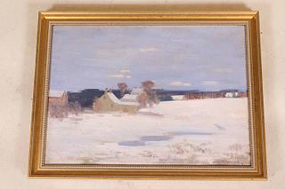 George Henry Leonard, Winter Farm Scene