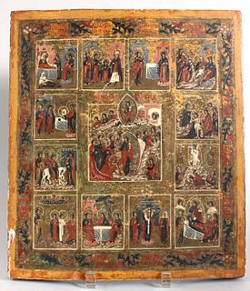 Russian Icon Panel, Complete Resurrection