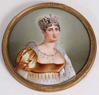 Painted Plaque of Empress Josephine