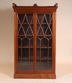 George III Style Mahogany Glass Front Cabinet
