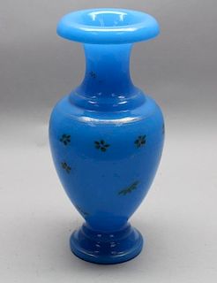 Large Antique Gilded French Opaline Vase