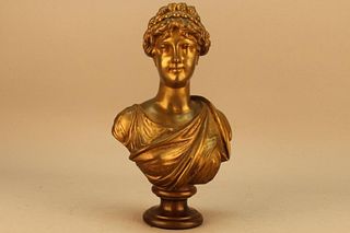 19th C. French Bronze Bust of a Woman