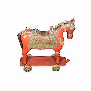 Antique Chinese Polychrome Child's Horse