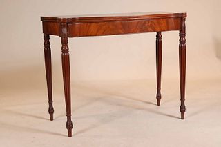Federal Carved Mahogany Serpentine Games Table