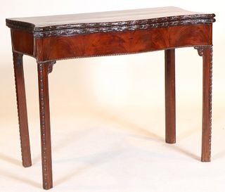 Chippendale Mahogany Flip Top Games Table
