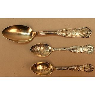 (3) Sterling Silver Souvenir Spoons