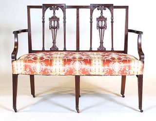 Federal Style Mahogany Double Chairback Settee