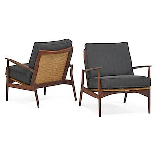 IB KOFOD-LARSEN; SELIG Pair of lounge chairs