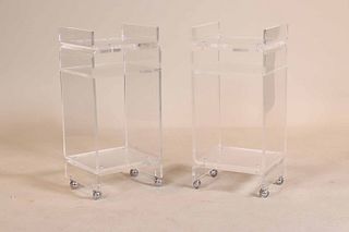 Pair of Lucite Side Tables