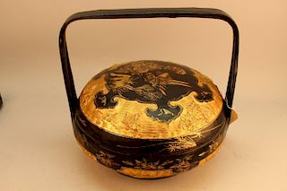 Antique Chinese Gilt Covered Box