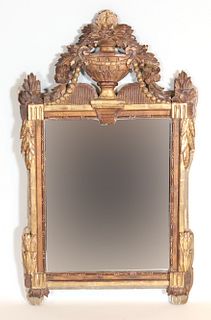 Italian Neoclassical Carved Giltwood Mirror