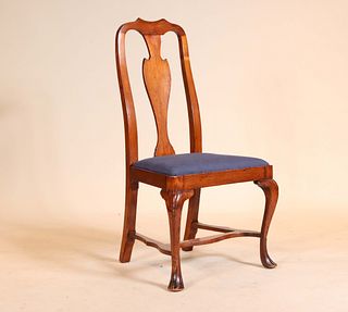 Queen Anne Style Walnut Side Chair