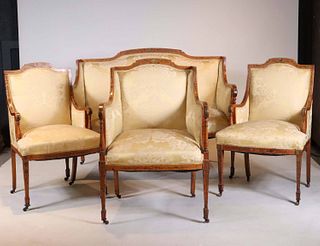 Suite of Edwardian Maple Parlor Furniture