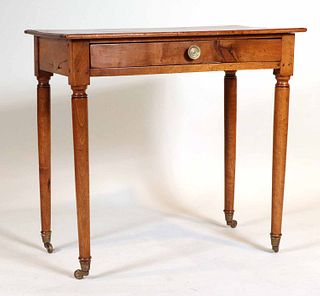 French Provincial Walnut One-Drawer Side Table