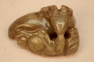19th C. Chinese Jade Carved Ram