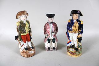 Two Staffordshire Pitchers of Horatio Nelson