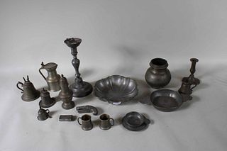 Group of Assorted Pewter Table Articles