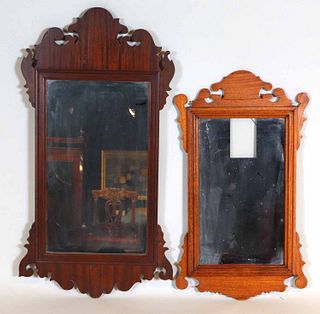 Two Chippendale Style Mahogany Mirrors
