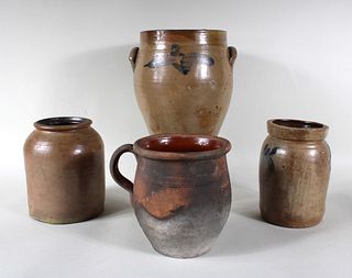 Three 19th C. Stoneware Jars