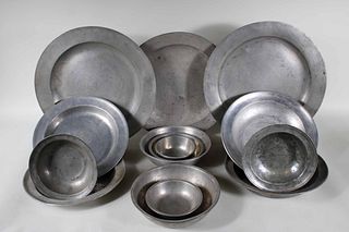 Five Pewter Nesting Bowls