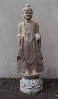 Large Early Chinese Standing Buddha