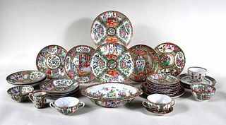 Group of Famille Rose Plates and Saucers