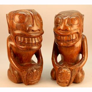 Exotic Antique Polynesian Diety Figures